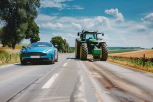Dépasser un tracteur sur ligne continue : est-ce légal ? La réponse définitive