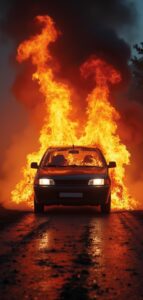 Voiture Brule Essence